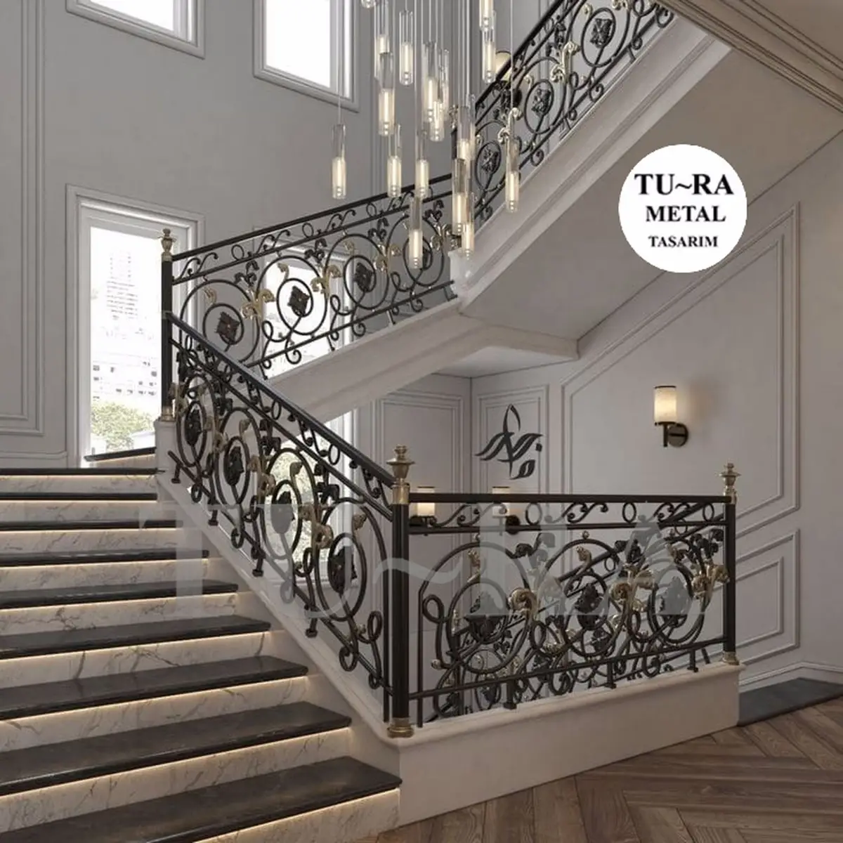 MODERN FERFORJE MERDİVEN KORKULUKLARI