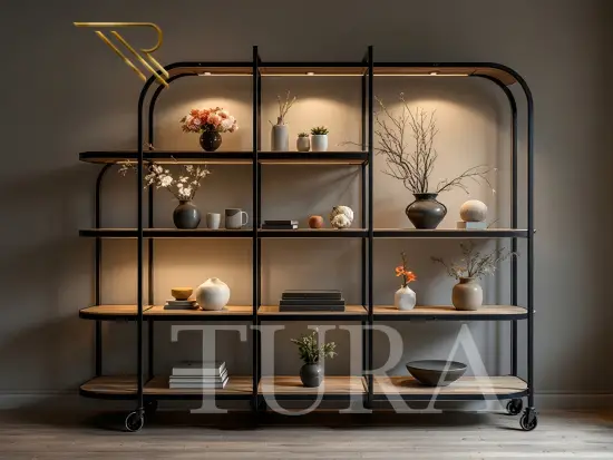 Tasarım metal raf